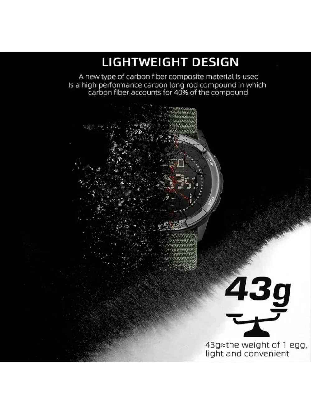 Men's Tactical Military Watch - Waterproof 164FT, Fitness Tracker, Compass